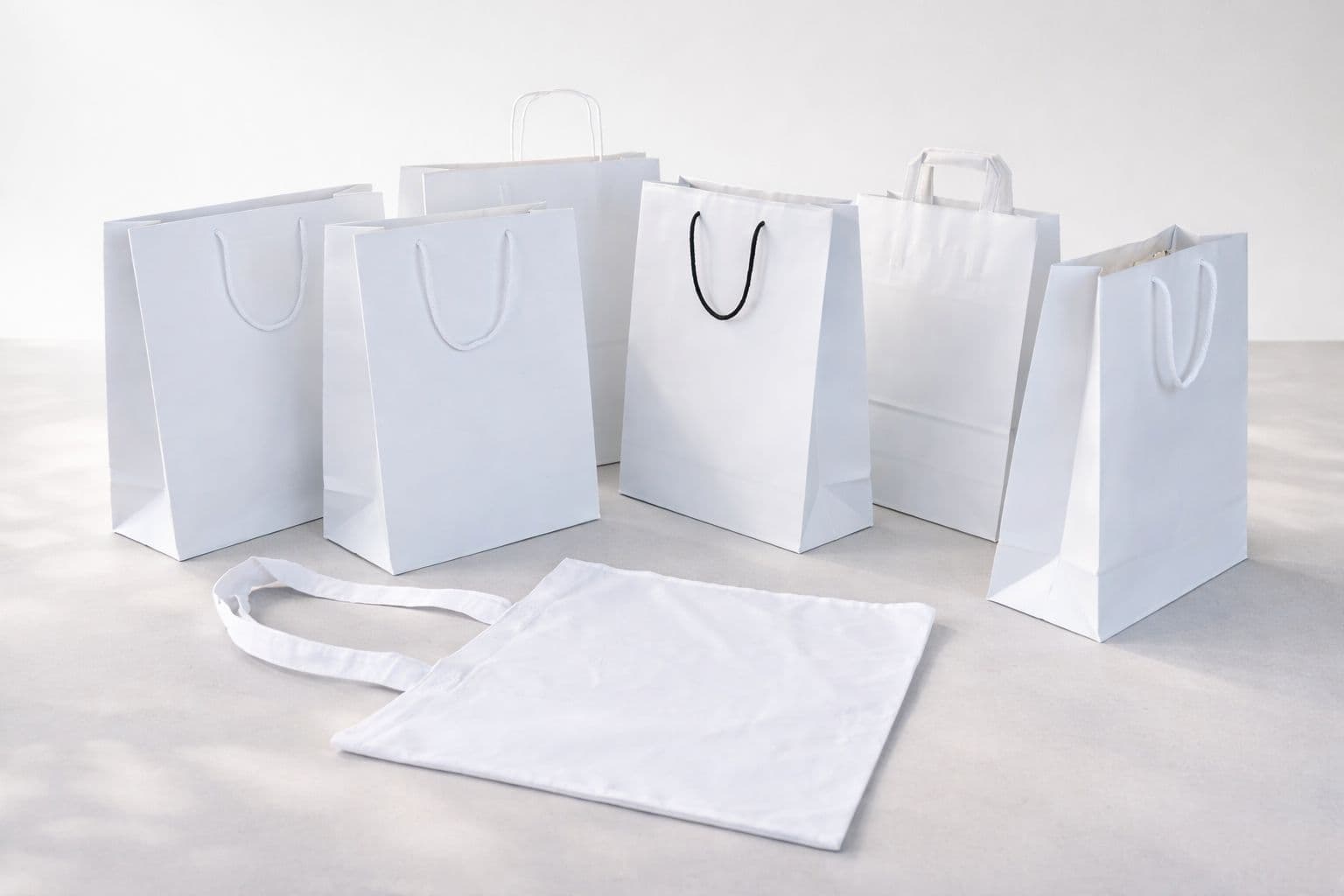 Weiße Papiertüte - elegante und dabei günstige Lösung